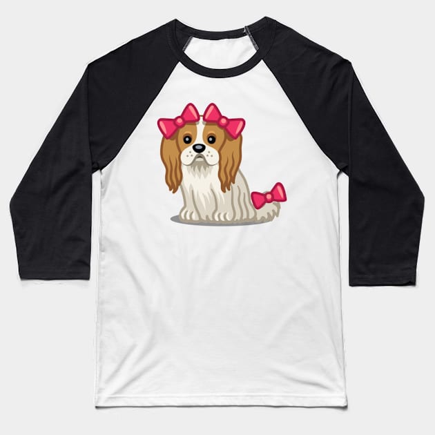 King Charles Cavalier Spaniel tshirt - Dog Gifts for Cavalier and Spaniel Pet Lovers Baseball T-Shirt by BansheeApps